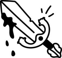 Toledo Sword icon in hand drawn style vector