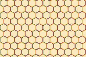 simple abstract different color hexagon polygon honeycomb pattern a geometric pattern of honeycomb with a yellow background vector