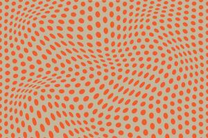 simple abstract orange color polka dot wavy pattern on light brown color background orange circles with a pattern of dots on a brown background vector