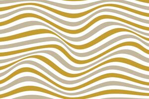 simple abstract brown color horizontal wavy line pattern yellow and white striped background with a pattern of waves in yellow and white vector