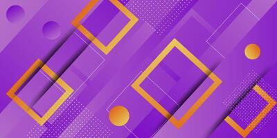 Modern orange 3D abstract background with square shapes and line patterns. Colorful illustration with purple patterns in the background. eps10 vector