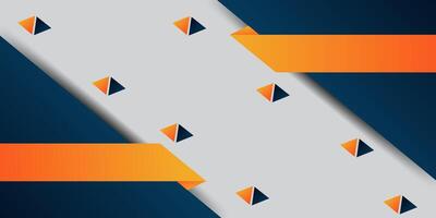 Abstract overlapping orange and dark blue square paper cutouts for card graphic design. Orange background elements. Eps10 vector