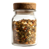 A jar of spices is sitting on a white background png