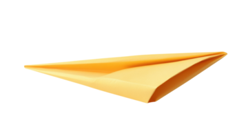 A Neatly Folded Paper Airplane on a White Background Ideal for Creative Projects Including Air Travel Concepts and Educational Materials. png