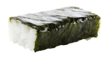 Delicious Sushi Wrapped in Green Seaweed Suitable for Food Blogs, Cooking Articles, and Menu Design. png