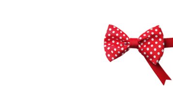 Elegant Red and White Polka Dot Bow Tie Suitable for Formal and Casual Events - Perfect Accessory for Any Outfit. png