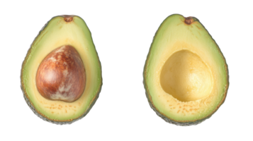 Versatile and Nutritious Ripe Avocado Half Without Pit for Healthy Recipes and Smoothies. png