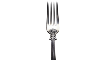 An Elegant Silver Fork Featuring an Ornate Handle Perfect for Table Settings, Events, and Fine Dining Experiences. png