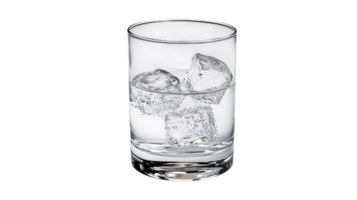 A Refreshing Glass of Cold Water with Ice Cubes Ideal for Promoting Hydration and Wellness in Beverage-Related Content. png