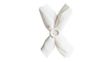 Elegant and Minimalistic White Napkin Ring Ideal for Enhancing Table Settings at Events and Special Occasions Like Weddings or Dinner Parties. png