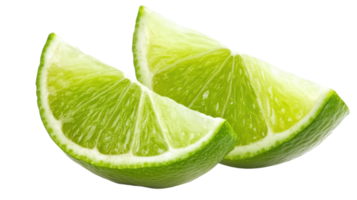 Bright Green Lime Slice on White Background for Culinary and Beverage Presentation. png
