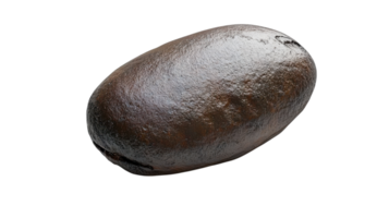 A Stunningly Detailed Image of a Single Coffee Bean Perfect for Coffee Lovers and Food Enthusiasts, Ideal for Use in Blogs, Websites, and Print Media. png