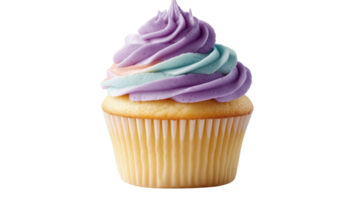 A Single Scrumptious Cupcake with Vibrant Colorful Frosting Perfect for Celebrations, Parties, and Dessert Buffets. png