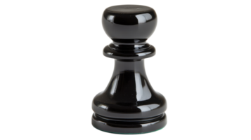 A Glossy Black Chess Piece Representing the Queen Ideal for Use in Board Game Designs or Artistic Projects. png