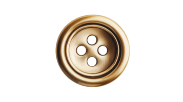 A Unique Gold Button Design Perfect for Fashion or Craft Projects Featuring an Eye-catching Detail for Elegant Touch. png