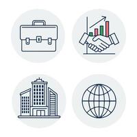 Flat and Line Icons for Web Design vector
