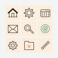 Minimalist Web Icon Set vector
