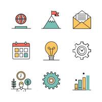 Modern Web Design Icon Pack vector