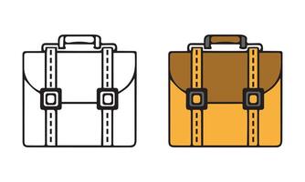 Versatile Bag Icon Set Line and Flat Vectors