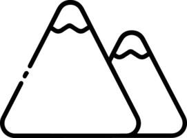 A mountain icon with a mountain peak vector