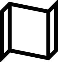 A black and white square with a white border vector