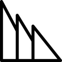 A black and white image of a triangle vector