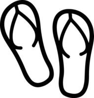 A pair of flip flops on a white background vector