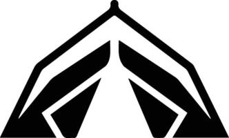 A black and white logo of a triangle vector