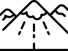 A mountain road with a road going through it vector