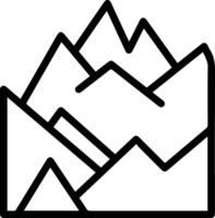 A mountain icon with a white background vector