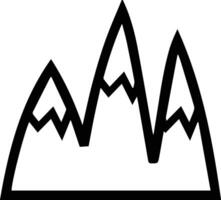 A black and white mountain silhouette with a white background vector