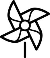 A black and white drawing of a windmill vector