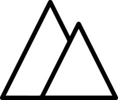 A black and white mountain icon vector