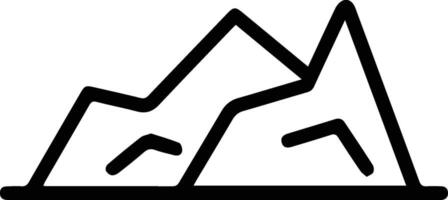 A mountain icon with a mountain in the background vector