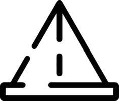 A black and white image of a traffic cone vector