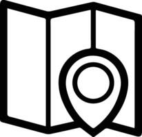 A map with a pin pointing to it vector