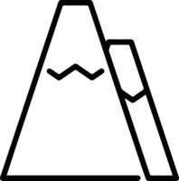 A mountain with a book on top of it vector