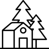 A house with trees and a tree in the background vector