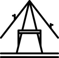 A black and white drawing of a triangle vector