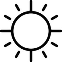 Sun icon with a white background vector