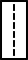 A black and white image of a road with a line vector