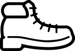 A black and white illustration of a boot vector