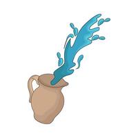 pitcher with Liquid Splash Effect vector