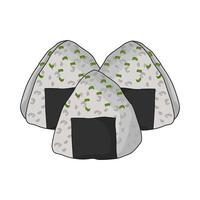 illustration of three onigiri vector