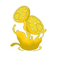 lemon Juice Splash vector