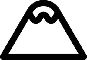 A black and white triangle with a mountain in the middle vector