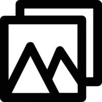 A black and white image of a mountain vector