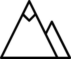 A mountain icon with a mountain peak vector