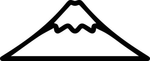 A mountain with a peak in the middle of it vector