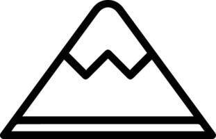A mountain icon with a triangle shape vector